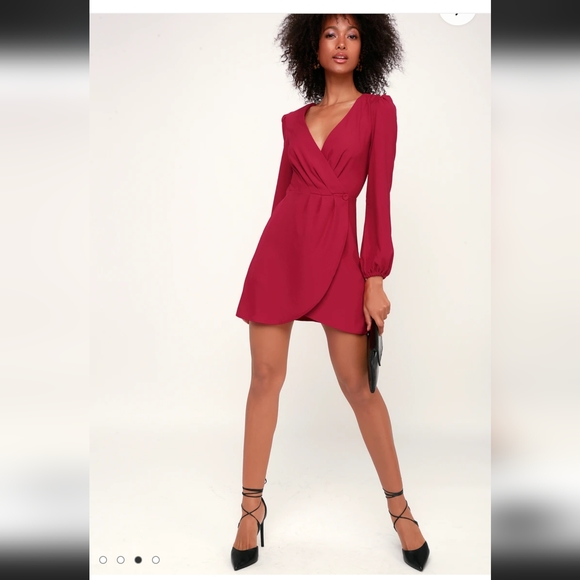 Fifth Label Raspberry wrap mini dress - Picture 2 of 11
